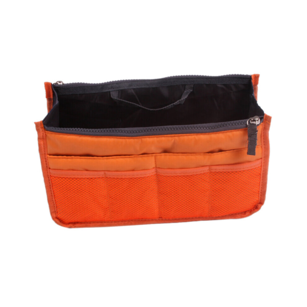 Multicoloured Organizer Insert Bag Women Nylon Travel Insert Organizer Handbag Purse Large Liner Makeup Cosmetic Bag