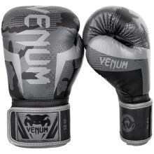 VENUM ELITE BOXING GLOVES DARK CAMO/GREY - 10oz