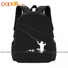 Fly Fishing Mens Fish Rod Hook Worm Bait Boat Pond River Backpack Large Capacity Gym Multi-function