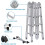4.7M Multi-Purpose Ladder Scaffold Ladder 15.5Ft Combination Ladder Folding Trestle with Tool Tray 5