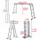 4.7M Multi-Purpose Ladder Scaffold Ladder 15.5Ft Combination Ladder Folding Trestle with Tool Tray 8