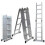 4.7M Multi-Purpose Ladder Scaffold Ladder 15.5Ft Combination Ladder Folding Trestle with Tool Tray 3