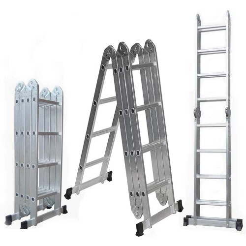 4.7M Multi-Purpose Ladder Scaffold Ladder 15.5Ft Combination Ladder Folding Trestle with Tool Tray 2