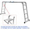 4.7M Multi-Purpose Ladder Scaffold Ladder 15.5Ft Combination Ladder Folding Trestle with Tool Tray 4