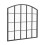 Living And Home Industrial Arch Windowpane Wall Mirror with Black Metal Frame 3