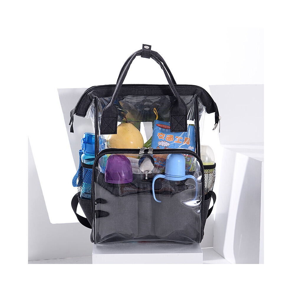 Transparent Bag Waterproof Backpack For Mom Nappy Bags Large Capacity Baby Bag Travel Mummy Bag Nursing Bag Mochila