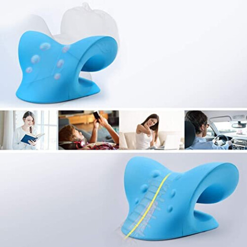 Customer reviews: Anzorhal Neck Stretcher,Neck Cloud,Neck Cloud  - Cervical Traction Device,Traction Equipment,Cervical Neck Traction Pillow, Neck Pain Relief - Blue