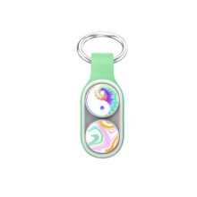(Light Green) Pop puck Magnet Fidget Toy Keychain