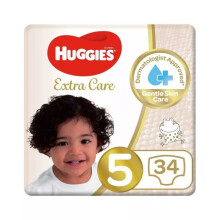 Huggies Extra Care Diaper Size 5, 12-22 Kg - 34's, Diapers