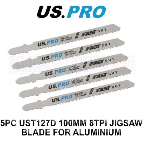 us pro US PRO Tools 5pc UST127D 100mm 8TPI Jigsaw Blade For Aluminium 9187
