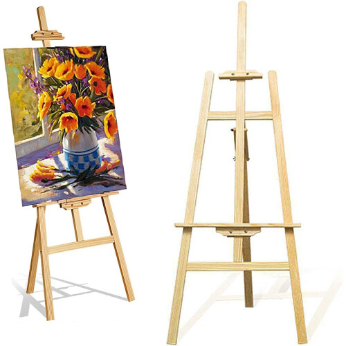 Artist Easel, Wooden AFrame Easel Stand, Studio Easel 1.75M Adjustable