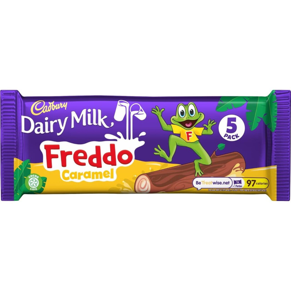 Cadbury Dairy Milk Freddo Caramel Chocolate Bar 5Pack97.5g(Pack Of 30)