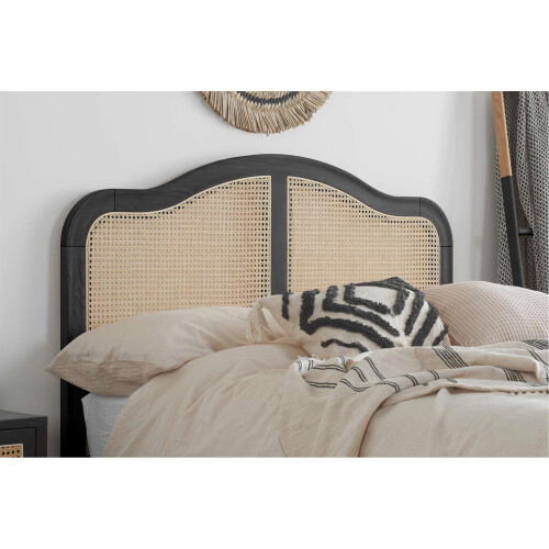 Birlea Rattan King Size Bed Frame Birlea Leonie 150cm 5FT Black Bedstead 2