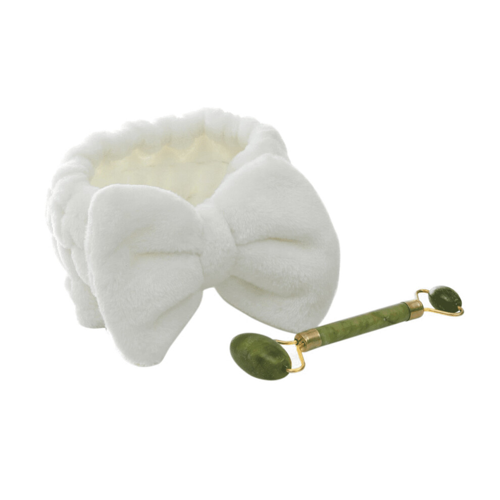 Danielle Creations Danielle Dual Ended Jade Facial Roller Massager & Headband Gift Set