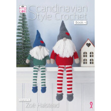 King Cole Scandinavian Crochet Book 1  - Christmas Stockings Ornaments Shelf Sitters & More