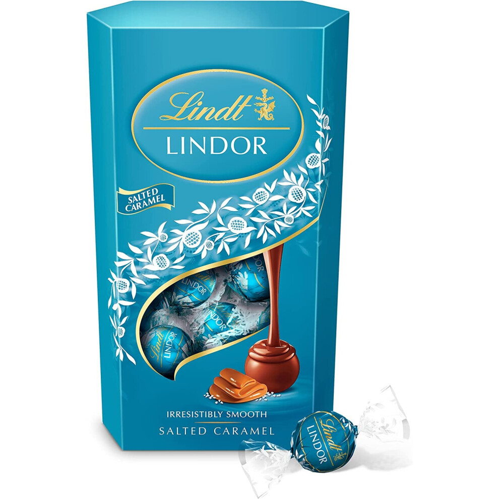 Lindt Lindor Salted Caramel Milk Chocolate Truffles Box Extra Large - Approx 48 balls, 600 g