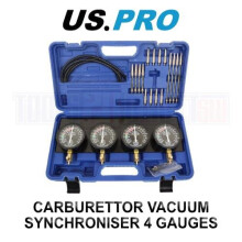 US PRO Tools Motorcycle Carburettor Vacuum Synchroniser 4 Gauges 6888