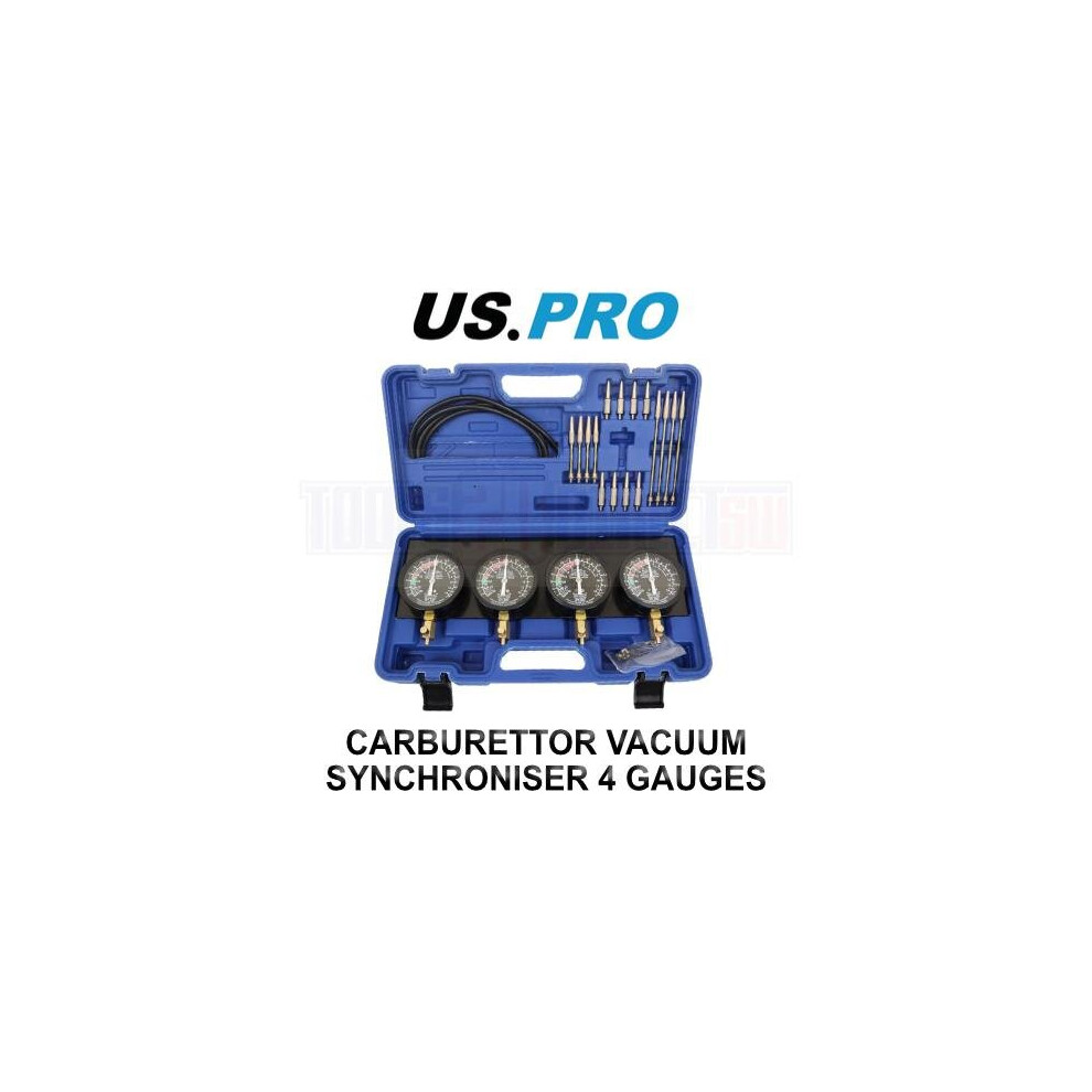 Us Pro Tools Motorcycle Carburettor Vacuum Synchroniser 4 Gauges 6888