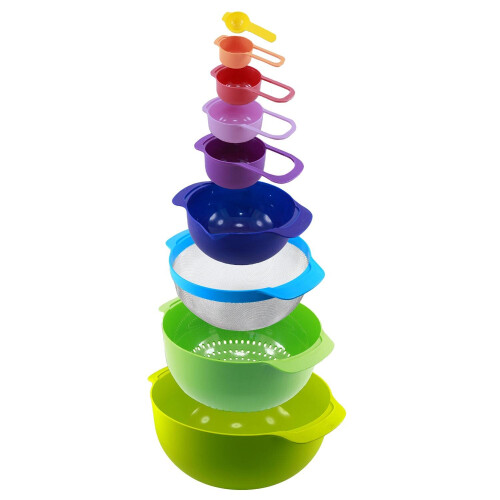 Herzberg 9-in-1-Schüssel- und Messbecher-Set