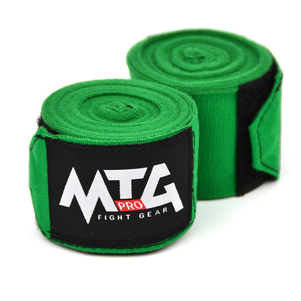 (Green) MTG Pro 5m Elasticated Hand Wraps