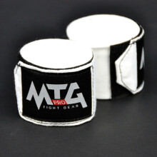 (White) MTG Pro 5m Elasticated Hand Wraps