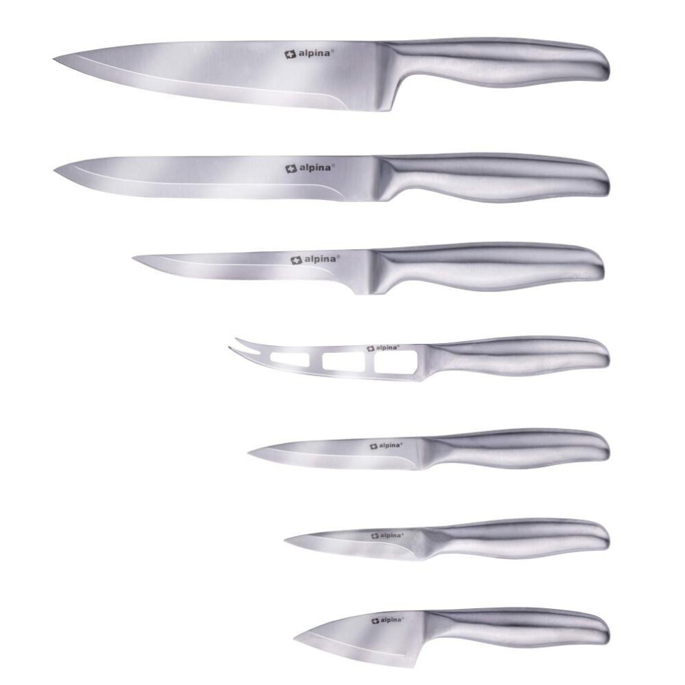 Knife set in Stainless Steel - 7 parts