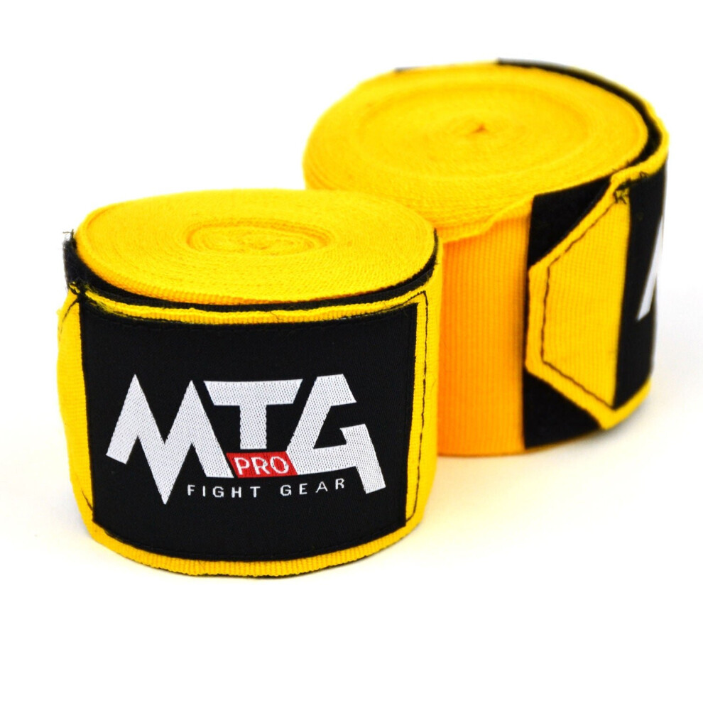 (Yellow) MTG Pro 5m Elasticated Hand Wraps