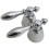 Universal, Chrome, Lever, Hot & Cold Handles, Pr. 01-7091 1