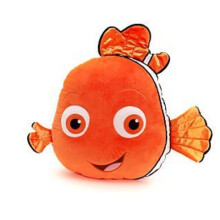 Classic Orange clownfish Nemo Fish Big Face 3D Pillow Cushion Soft Toy
