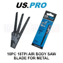 US PRO Tools Pack Of 10 Air Body Saw Blades For Metal 18TPI 9173