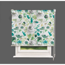 (180 cm Width x 140 cm Drop, Spring) Lister Cartwright Floral Double Blackout Roller Blind Privacy Shades Roller Blinds Child Safety