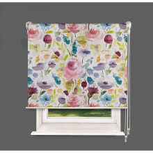 (150 cm Width x 140 cm Drop, Autumn) Lister Cartwright Floral Double Blackout Roller Blind Privacy Shades Roller Blinds Child Safety