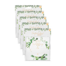 50 Green Gold Eucalyptus Wedding Reception Invitation Cards Wedding Stationery