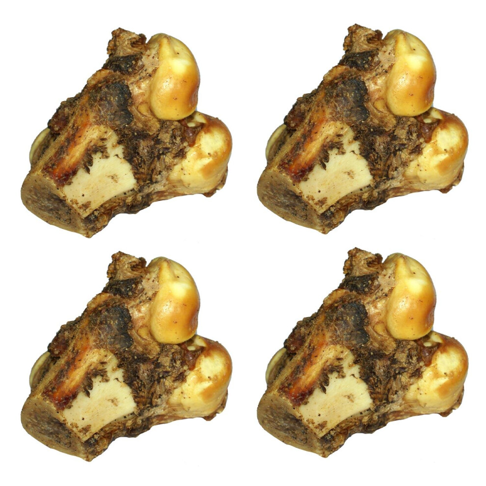 Yöl Pack Of 4 Roast Knuckle Bone Buffalo Beef Flavor Large Dog Chew Treat