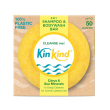 KinKind Shampoo Bar - CLEANSE me! 2 in 1 Solid Shampoo & BodyWash Bar | Normaal tot Vet Haar |