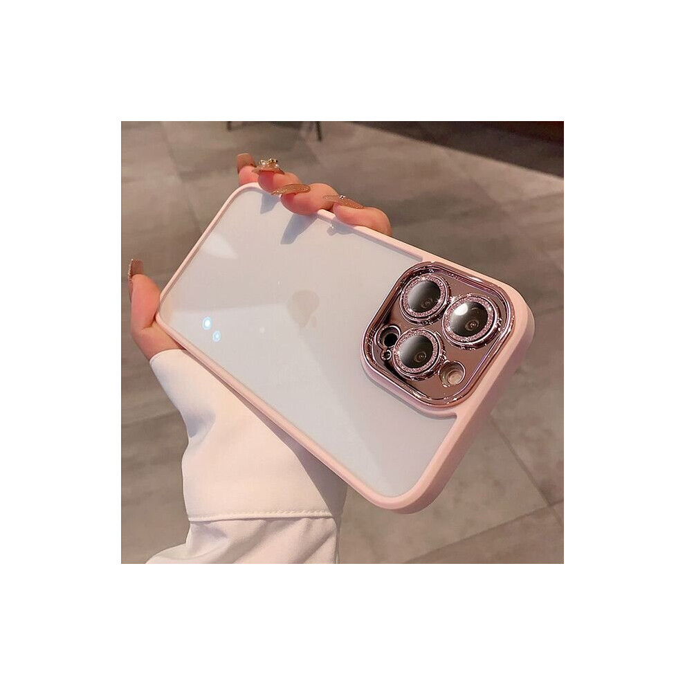(For iPhone 11Pro, Purple) Transparent Case For iPhone 14 13 12 11 Pro Max Plus Lens Protection Shockproof Bumper Cases Cover