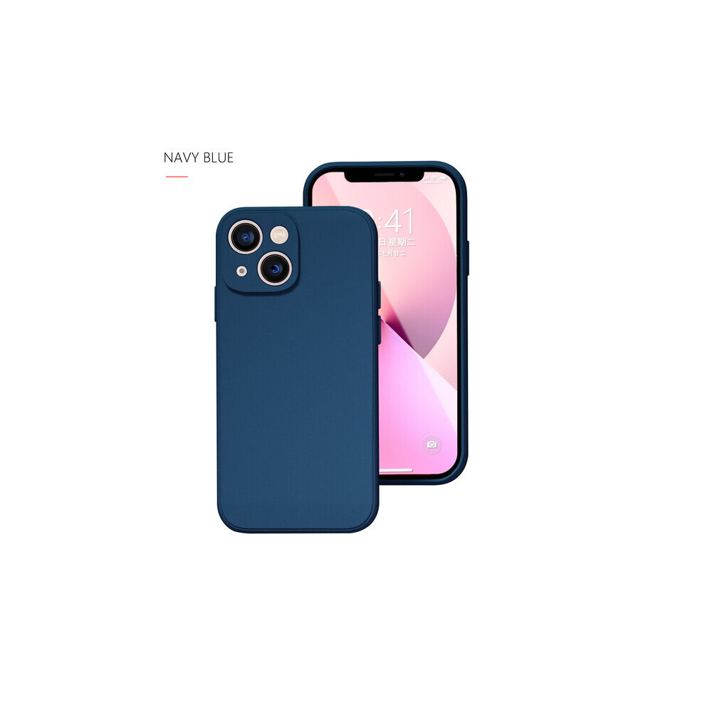 (For iphone 12 MINI, FLESH PINK) Phone Case For IPhone 12 13 14 Pro Max Plus Contracted Pure Color Shockproof Liquid Silicone Soft Back Cover