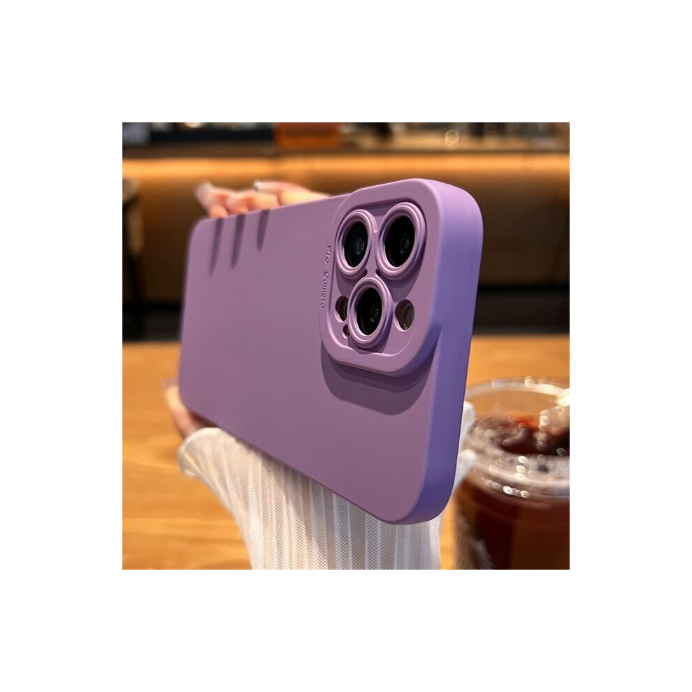 (For iPhone 14 Plus, Purple) Matte Silicone Phone Case For iPhone 14 13 12 Pro Max PLUS Camera Lens Portector Soft Cover-image-OPC-PBST5YT-NEW