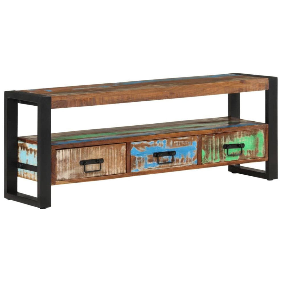 (solid reclaimed wood) vidaXL Solid Acacia Wood TV Cabinet Console Table Sideboard Stereo Media Stand