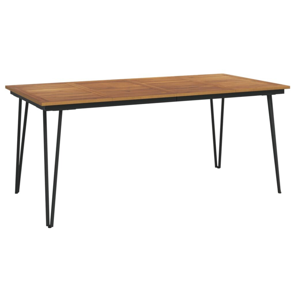 (180 x 90 x 75 cm) vidaXL Garden Table Dining Coffee Table with Hairpin Legs Solid Wood Acacia