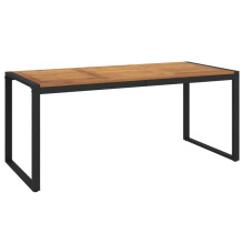 (180 x 90 x 75 cm) vidaXL Garden Table Dining Coffee Table with U-shaped Legs Solid Wood Acacia