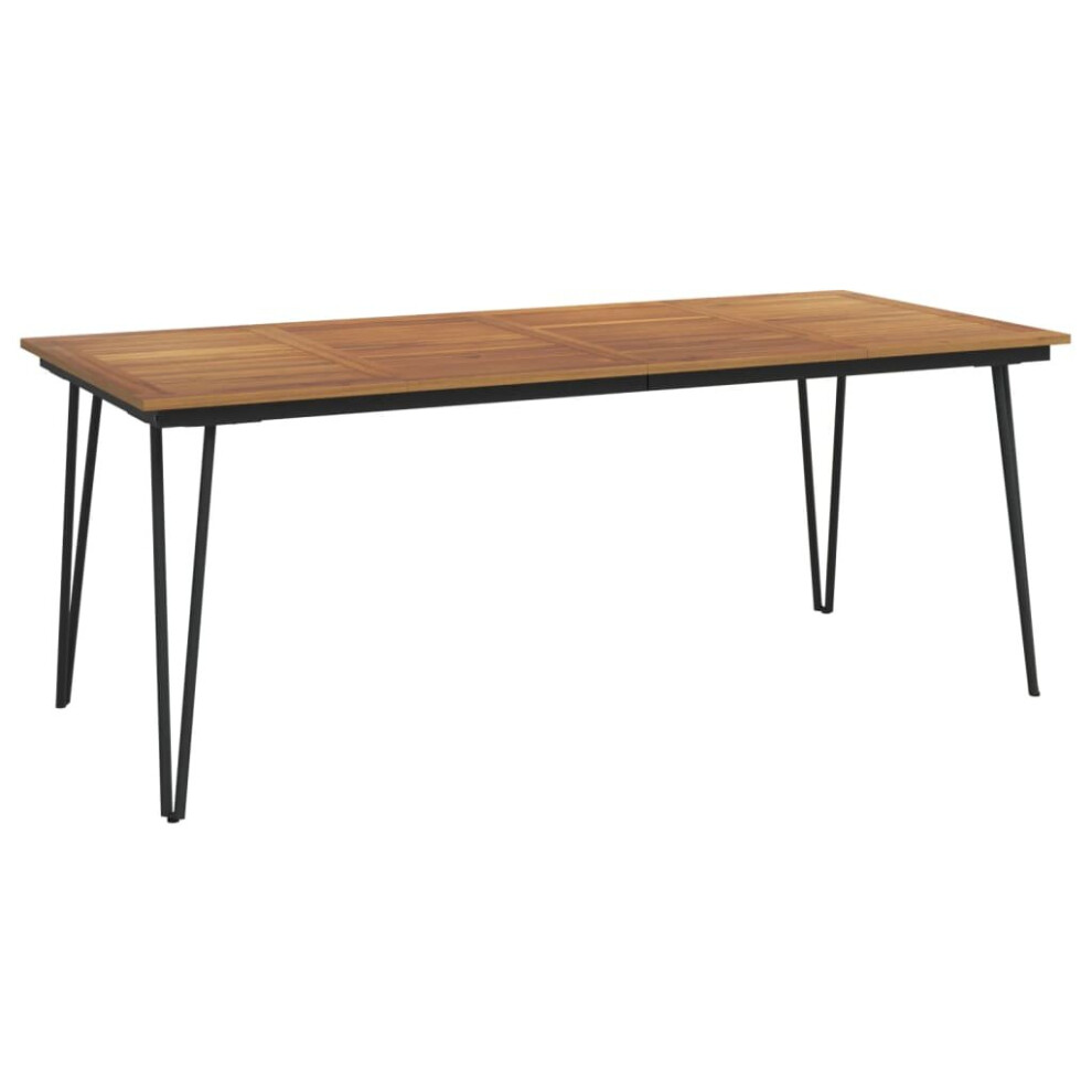 Vidaxl (200 X 90 X 75 Cm) Garden Table Dining Coffee Table With Hairpin Legs Solid Wood Acacia
