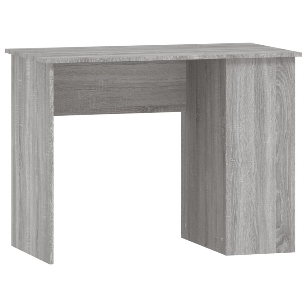 (grey sonoma) vidaXL Desk Office Computer Desk Study Desk Writing Table Engineered Wood