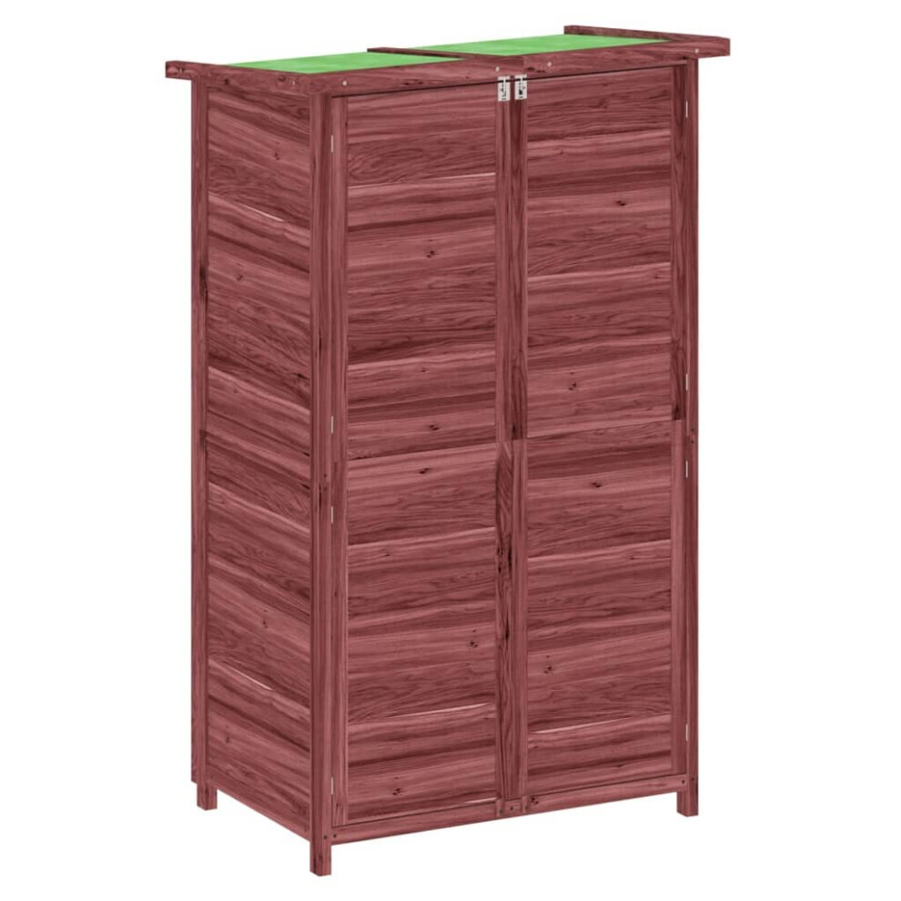 Vidaxl (Mocha) Garden Tool Shed Outdoor Tool Organiser Sentry Shed Solid Wood Pine
