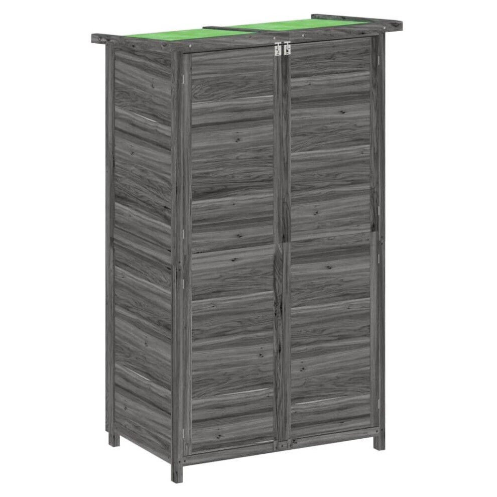 Vidaxl (Grey) Garden Tool Shed Outdoor Tool Organiser Sentry Shed Solid Wood Pine