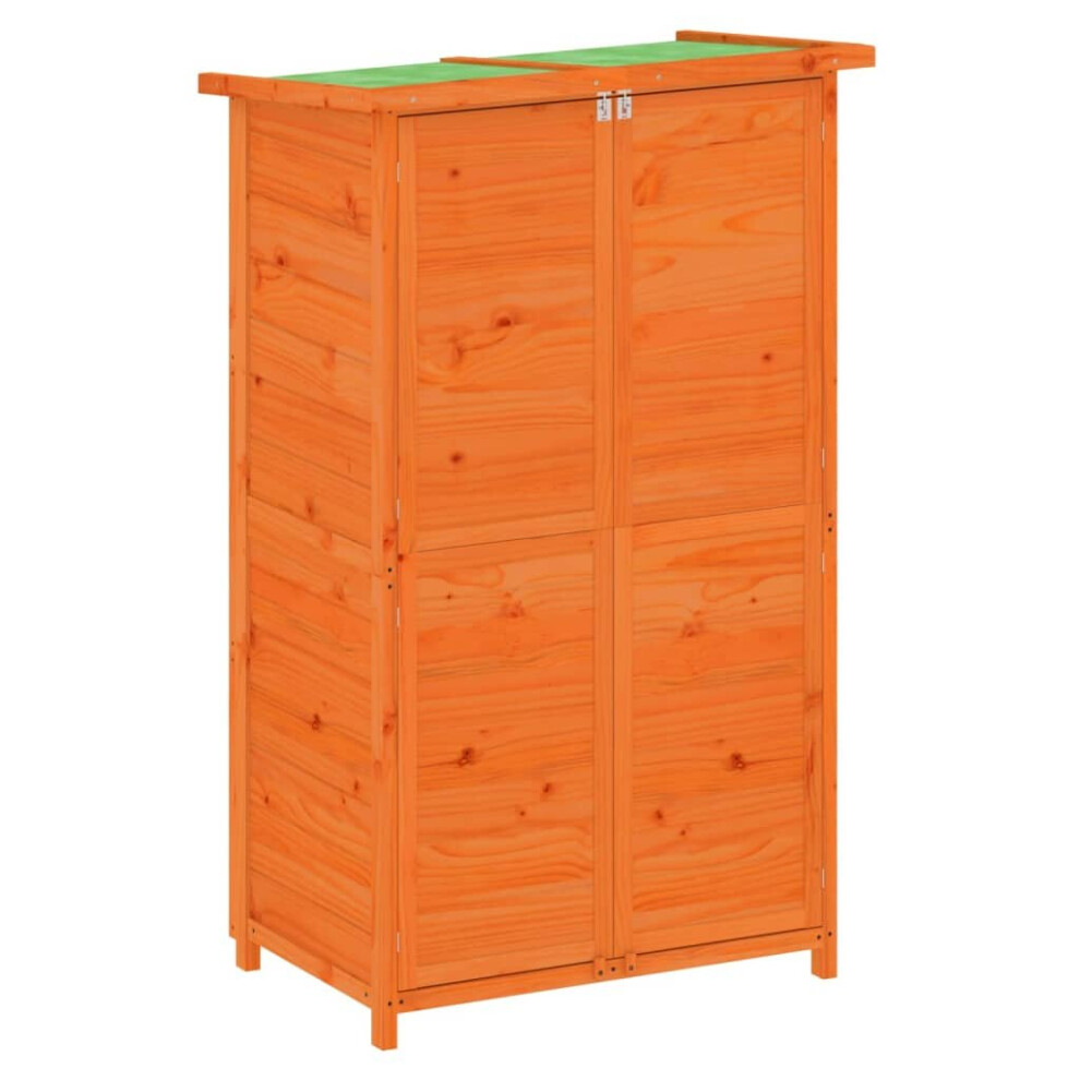 Vidaxl (Brown) Garden Tool Shed Outdoor Tool Organiser Sentry Shed Solid Wood Pine