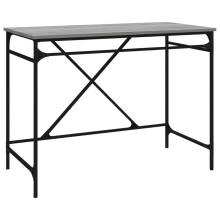 (grey sonoma) vidaXL Desk Office Computer Desk Writing Desk Table Engineered Wood and Iron