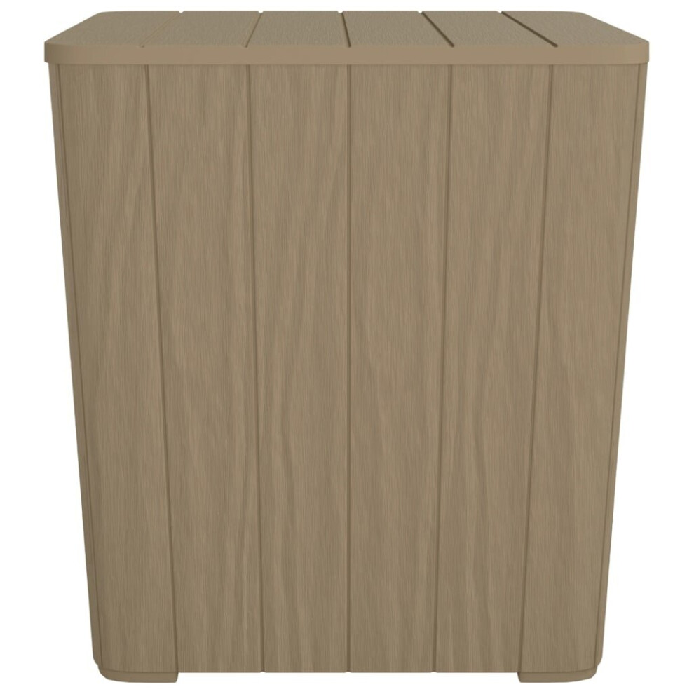 Vidaxl (Brown) Garden Table Outdoor Side Coffee Table With Removable Lid Polypropylene