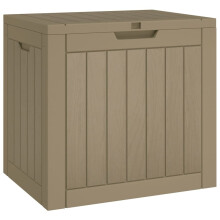 (brown) vidaXL Garden Storage Box Patio Blanket Box Outdoor Tool Chest Polypropylene