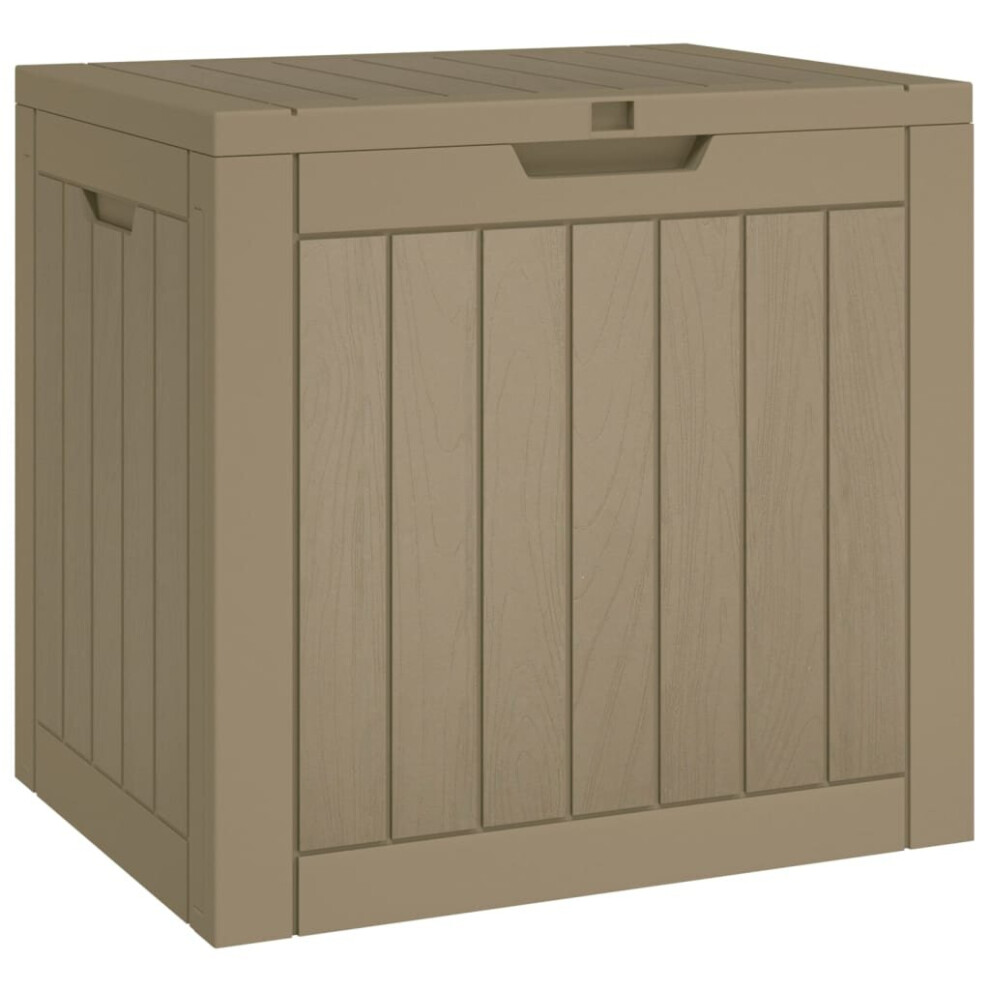 (brown) vidaXL Garden Storage Box Patio Blanket Box Outdoor Tool Chest Polypropylene